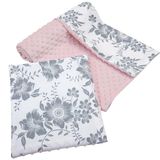 Kinderdeken Medi Partners Kinderdeken met kussen 100% Katoen Minky Grote Bilaterale Set 75x100 + 35x30cm Multifunctioneel Wieg en Kinderwagen