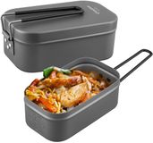 KingCamp Monhike Camping-kookset Mess Tin Lunchbox - Outdoor-pan, opvouwbaar, lichtgewicht, aluminium, 500 ml