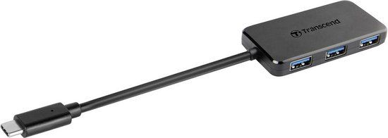 Transcend HUB2C USB 3.1 Gen 1 Hub - 4 Ports - Black