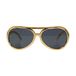 Bristol Novelty BA243 Rock Star zonnebril, heren, goud, eenheidsmaat