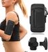 Sans marque Support de téléphone pour la course à pied – Brassard de téléphone de course – Brassard réglable – Brassard de jogging imperméable – Convient pour iPhone – Noir