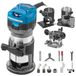VEVOR Compacte routerset met zachte start, 710 W, snelheid 10.000 – 30.000 omw/min, elektrische freesmachine van hout, multifunctionele elektrische freesmachine, koelbasis en schuine basis en
