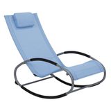 Beliani CAMPO Strandstoel Blauw Polyester