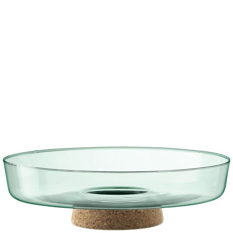 LSA Canopy Plant Pot on Foot ø 28 cm - Transparent Recycled Glass