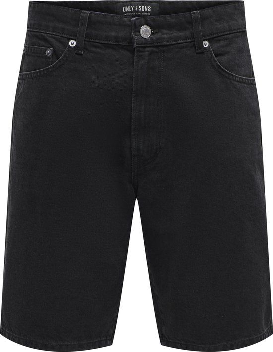 ONLY & SONS Black Denim Shorts XXL