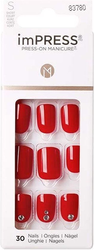 KISS Impress Kill Heels Nails - Samolepící Nehty (30 Ks) - Rood
