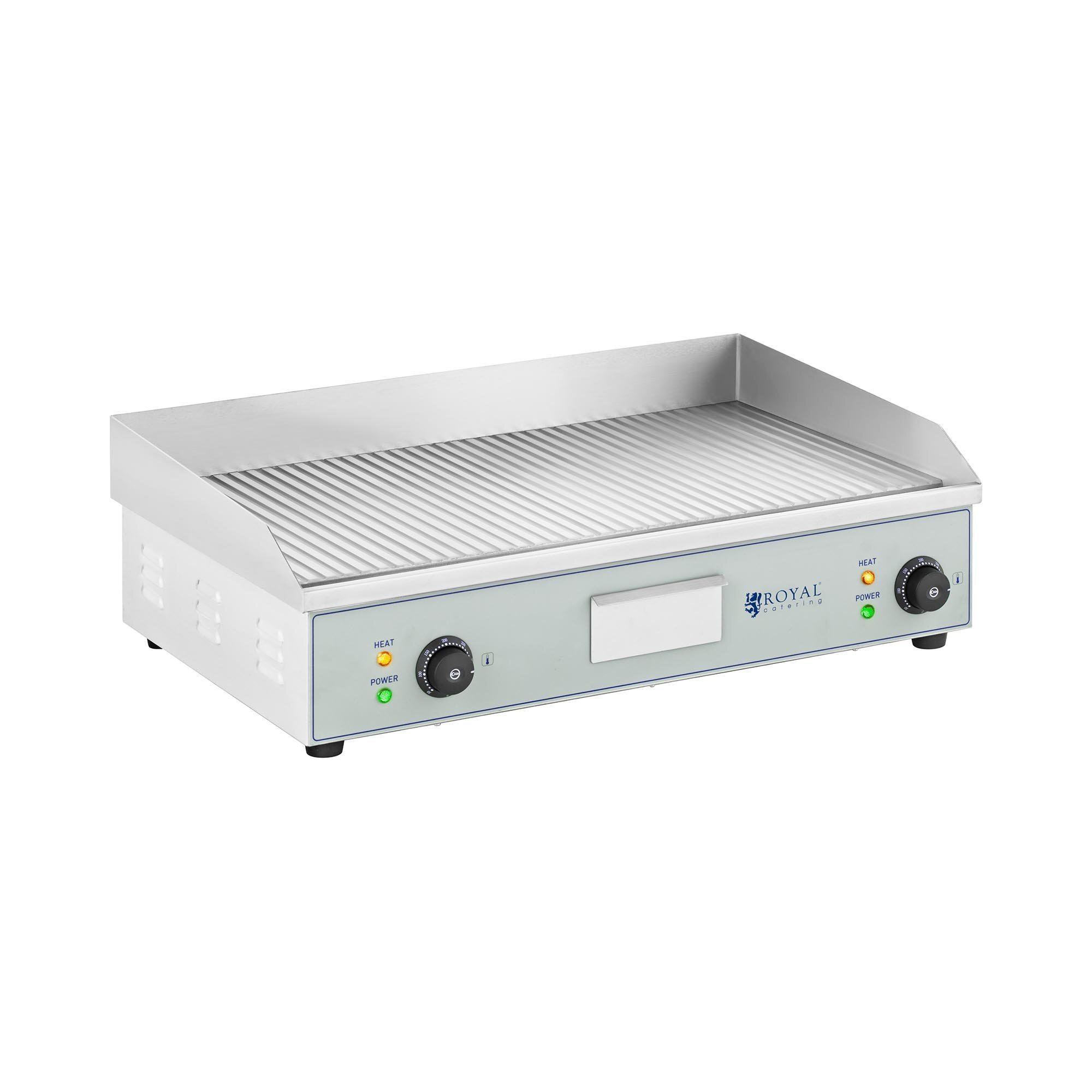 Royal Catering Dubbel - Elektrische grill - 400 x 730 mm - - 2 x 2.200 W