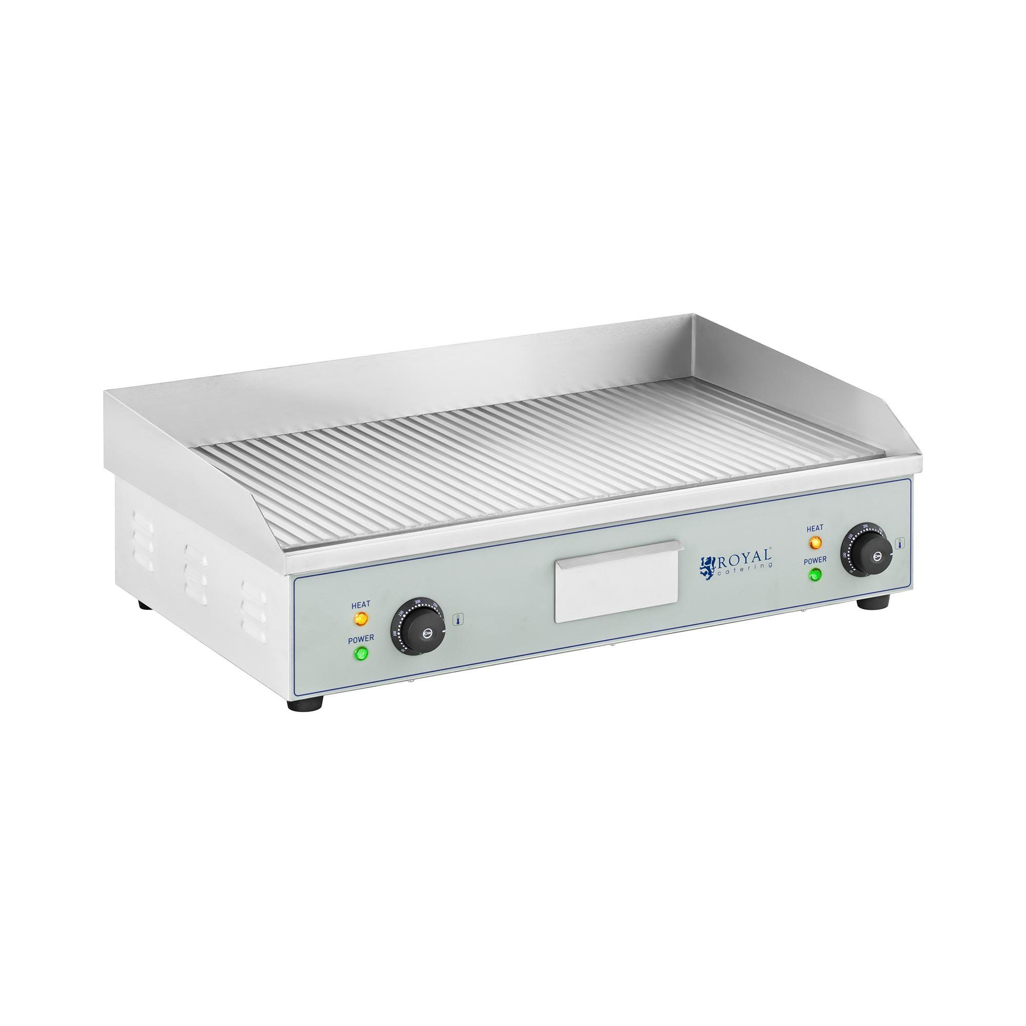 Royal Catering Dubbel - Elektrische grill - 400 x 730 mm - 2 x 2.200 W
