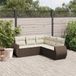 Maison Exclusive - Ensemble de jardin pour le jardin, composé de 5 pièces avec coussins, marron, en polyrotin