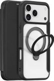 Dux Ducis Skin X Pro Series Étui à rabat - Convient pour iPhone 17 Pro - Anneau de support - Compatible MagSafe - Noir
