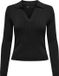 Only Trui Onlkaya Ls Polo V-neck Pullover Ex 15344841 Black Dames Maat - L