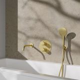 Fortifura Calvi Badkraan set - Messing geborsteld (goud)