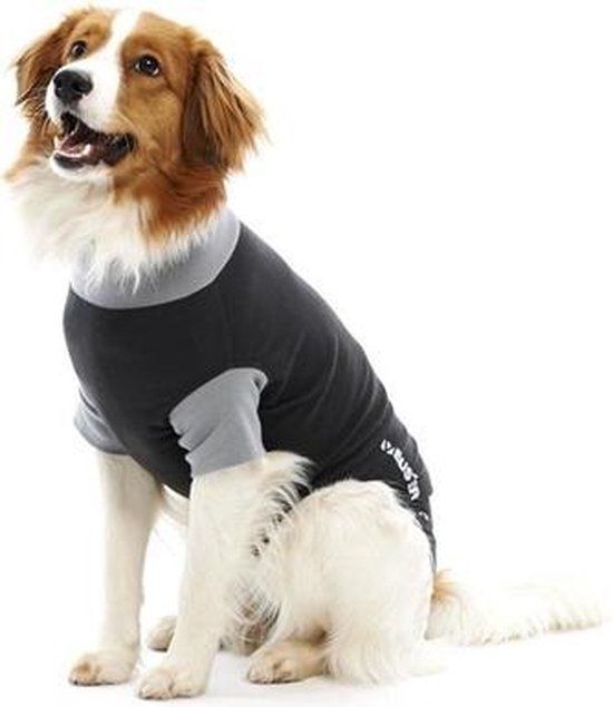Buster Bodysuit - Zwart/Grijs - Katoen - XXL