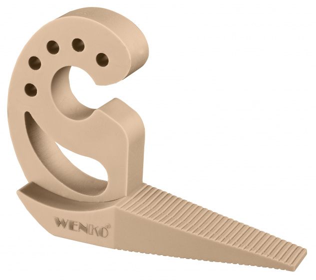 WENKO Multi Stop Deurstopper - 11,8 x 7,7 x 2,5 cm - TPR - Beige