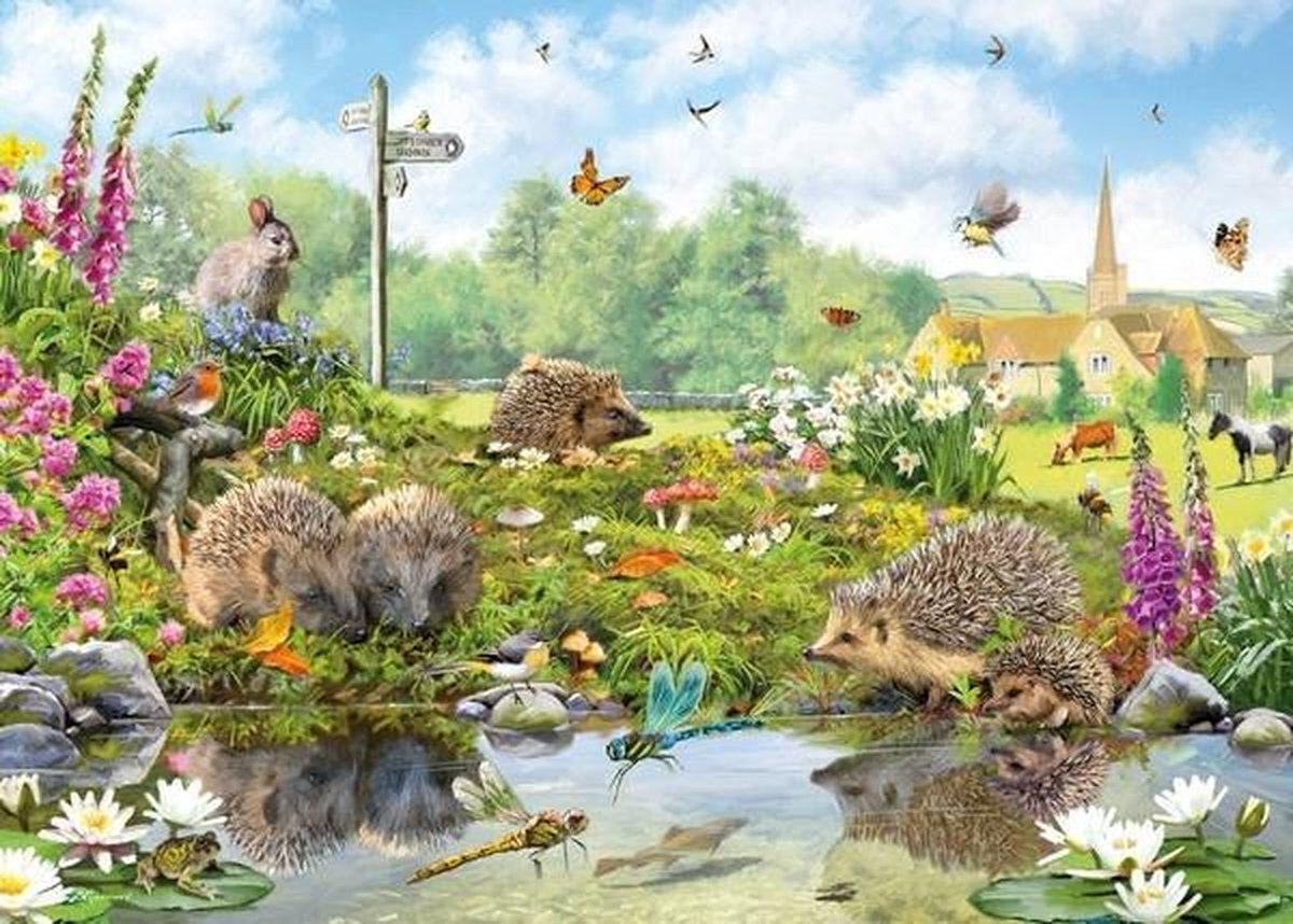 Otter House 1000 Piece Rectangular Jigsaw Riverside Wildlife