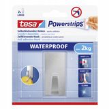 tesa® Powerstrips Waterproof Kleefhaak L - Roestvrij Staal (RVS) - Zilver