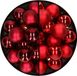 Decoris Kaemingk B.V. 32x stuks kunststof kerstballen mix van donkerrood en rood 4 cm