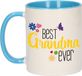 Bellatio Decorations Cadeau koffie/thee mok voor oma - blauw/geel - beste oma - keramiek - 300 ml