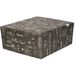 Bellatio Decorations Luxe Kerst inpakpapier - cadeaupapier - 2x rollen - antraciet - Kerst krijtbord teksten - 250 x 70 cm