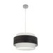 PRENDELUZ Hanger van chroom en zwart hout, 2 x E27, 50 x 50 cm