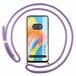 Tumundosmartphone Transparante ophanghoes voor Oppo A78 4G met paars trekkoord