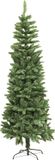 oCreon Green Christmas Tree 1.5m Slim Pine Tree Narrow - 280 Pointed Tips - Metal Stand - Holiday Home Decorations