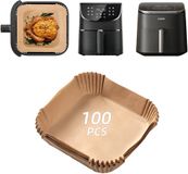 Azomor® Set van 100 bakpapiertjes voor airfryer en oven