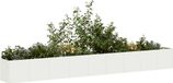 Maison Exclusive - Jardinière, blanc, 360x40x40 cm, en acier galvanisé