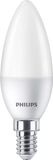 Philips LED Kaarslamp E14 4,9W Warm Wit Mat 470lm 4 stuks