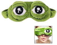 Linian Creatief Cartoon Kikker Oogmasker Grappig Slaapmasker Nieuwigheid Oogmasker (Groen)