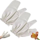 Merkloos / Sans marque Mellow Mint Hungary Korlátolt Felelősségű Társaság Massagehandschoen - 2 stuks - Silk Exfoliating Glove - Zijde Scrub Handschoen - Khaki