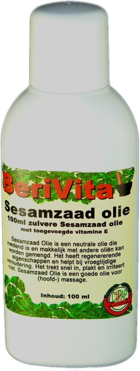 Berivita Sesamolie Puur 100ml - Huid & Massage - 100% natuurlijk