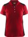 Blåkläder Dames poloshirt piqué 3390-1050 - Rood/Zwart - XXL