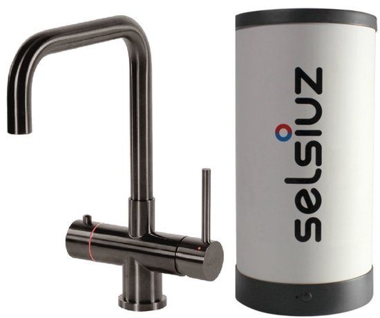 Selsiuz Haaks Gun Metal Zwart met Single boiler