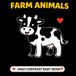 Farm Animals: High Contrast Book for Babies