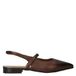 Copenhagen Shoes mocassins slingback en suède brun foncé métallisé