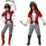 BigBuy Carnival Kostuums voor Volwassenen Piraat Rood - M/L
