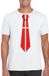 Bellatio Decorations Shoppartners Bv Wit t-shirt met Deense vlag stropdas heren - Denemarken supporter S