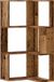 vidaXL Boekenkast 3-laags hoek 50x50x102 cm bewerkt hout oud houtkleur