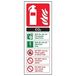 vsafety 11004 hamer/hamer ac-r brandblusser bord, CO2 ID, stijve kunststof, portret, 75 mm x 200 mm x 200 mm, zwart/groen/rood