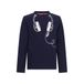 TYGO & vito rechtvallende longsleeve met print - donkerblauw