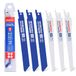 WORKPRO Lot de 6 lames de scie sabre bimétal pour bricolage et coupe du métal, du bois avec clous et du plastique, avec boîte de rangement