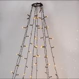 Star Trading Outdoor Boomtop Lichtketting 'Glanzend Warm Wit', 8 x 2 m lange lichtstrengen, 360 warmwitte LED's