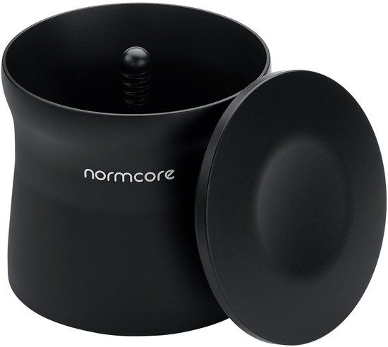 Normcore 54 mm magnetische doseerbeker, espresso-portafilterdoseerunit, Barista-koffiedikdoseerbeker voor 54 mm portafilter, matzwart geanodiseerd aluminium