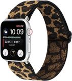 Strap-it Tribal bandje - Geschikt voor Apple Watch Series 1-11, SE, SE2, SE3, Ultra (2/3) - Leopard / Luipaard - Elastisch bandje voor iWatch - Maat: 44mm / 45mm / 46mm / 49mm