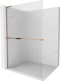 Mexen Kioto+ L paroi de douche avec étagère Walk-in 80 x 200 cm, verre rayé, couleur or rose