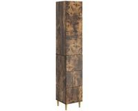 vidaXL - Bank loungeset - Bewerkt hout - Gerookt eiken