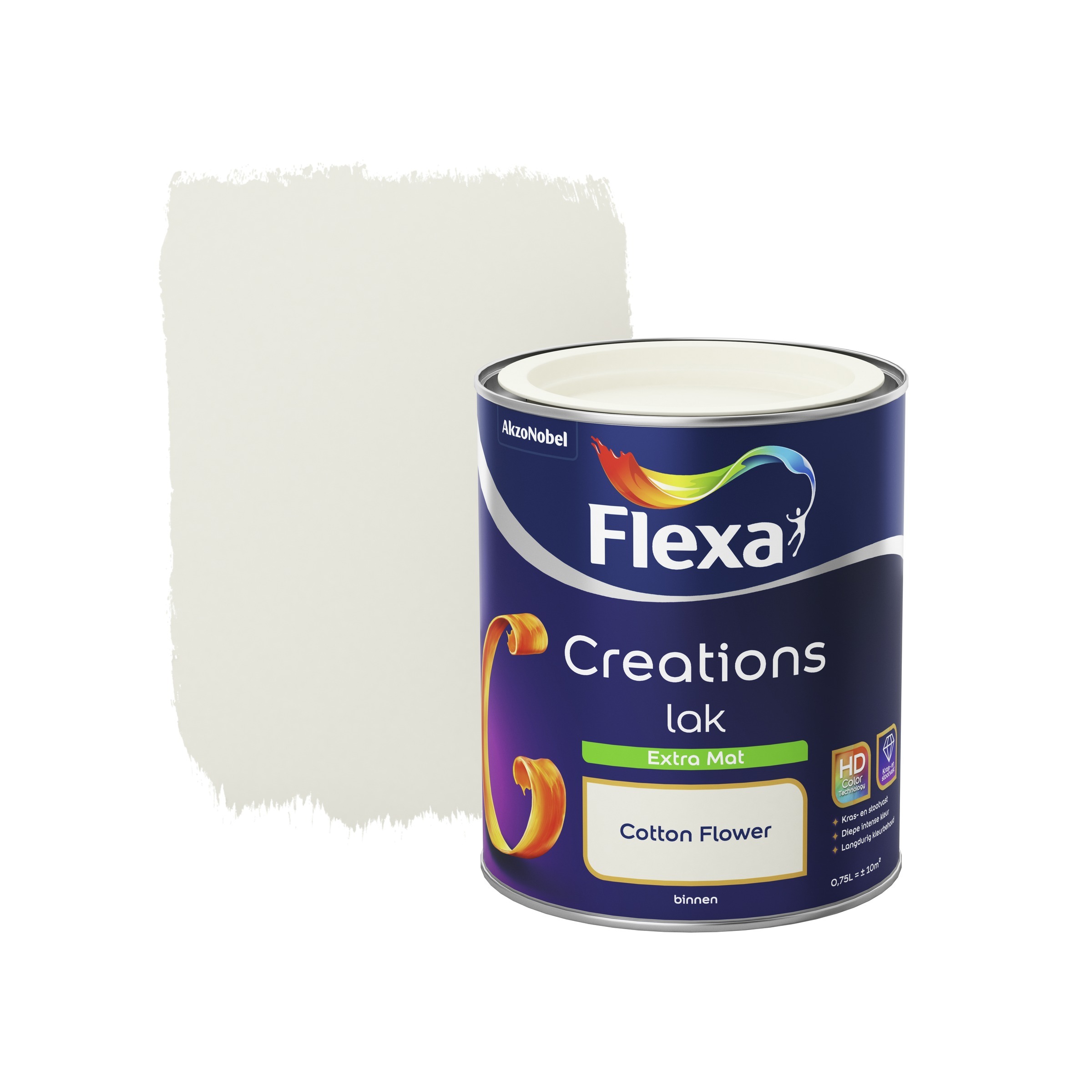 FLEXA Creations binnenlak cotton flower extra mat 750 ml