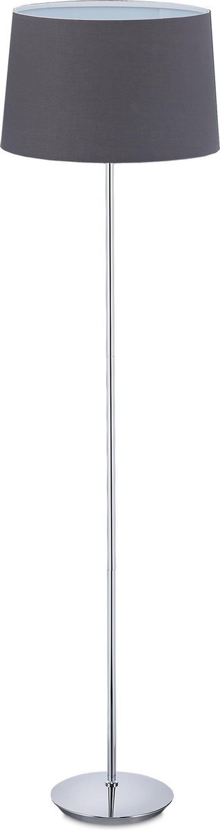 Relaxdays staande lamp woonkamer - vloerlamp met lampenkap - E27 fitting - 148.5 cm hoog