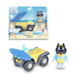 BLUEY Beachquad met figuur, blauwe hond, quad met grappige zonnebril, quad met surfplank, beroemd (BLY62100)